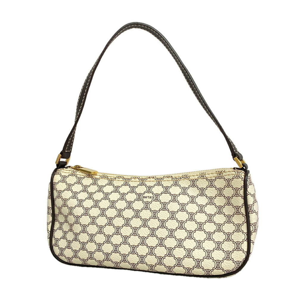 Celine Macadam handbag, white, for women.